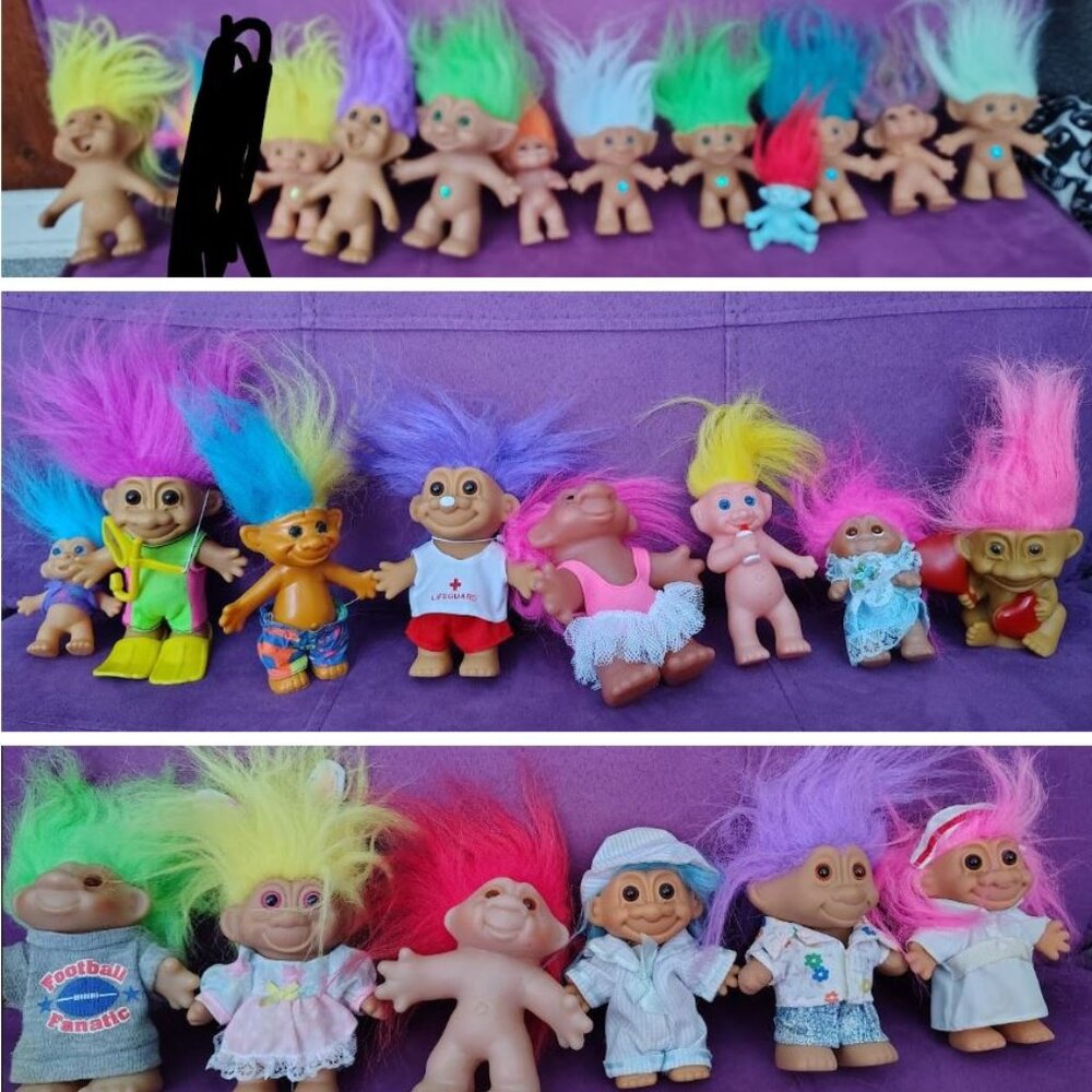 Lot of 25 vintage trolls